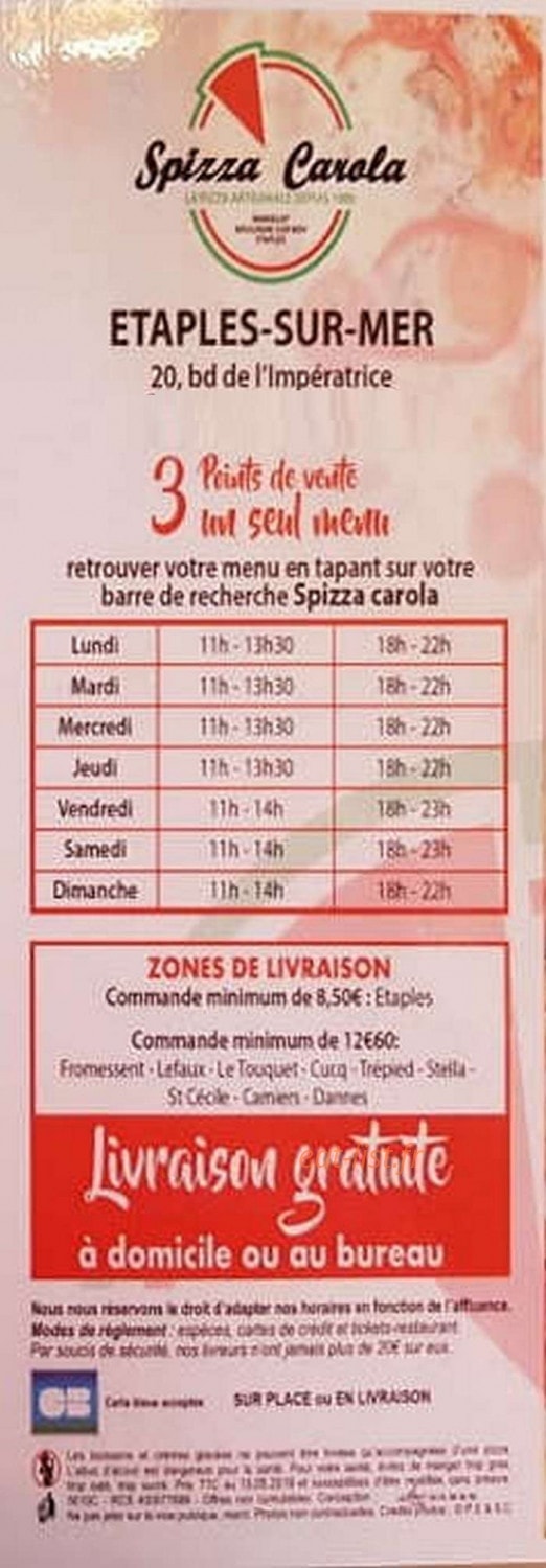 Spizza Carola — carte page 6