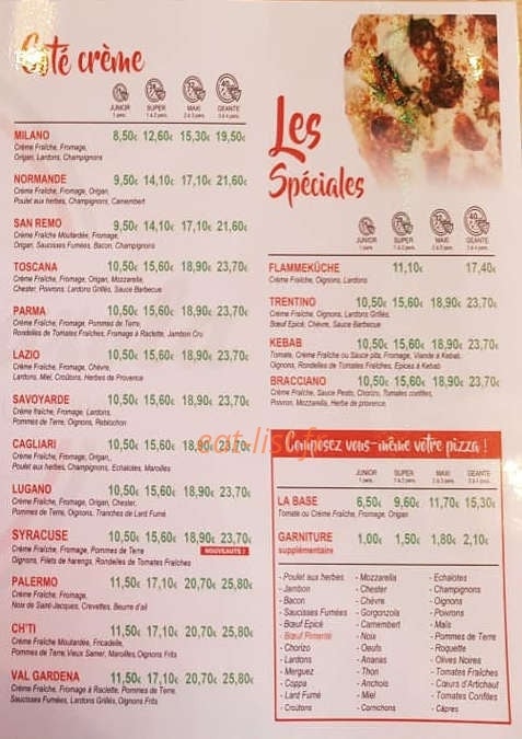 Spizza Carola — carte page 3
