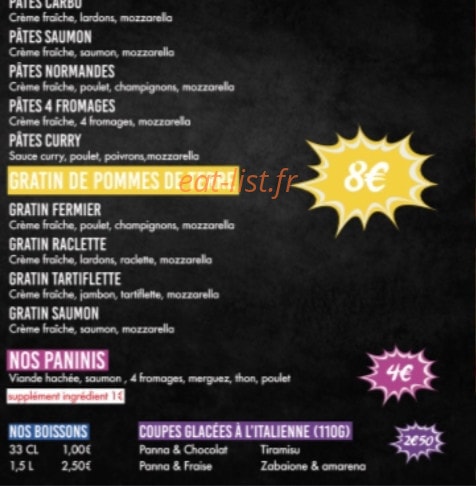 Pizza huit — carte page 4