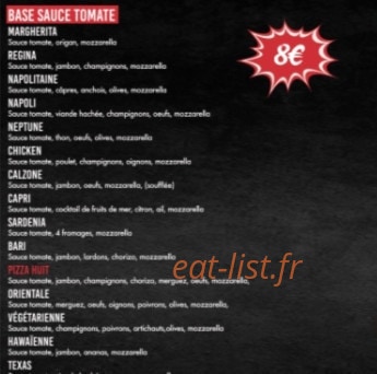 Pizza huit — carte page 2