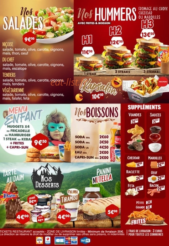 O'Délices — carte page 5
