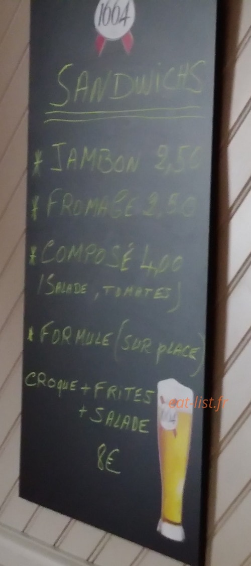 La Fringale — carte page 1