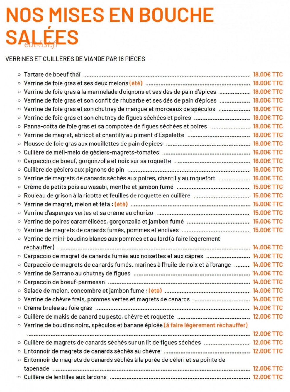Flobelle Cocktail — carte page 1