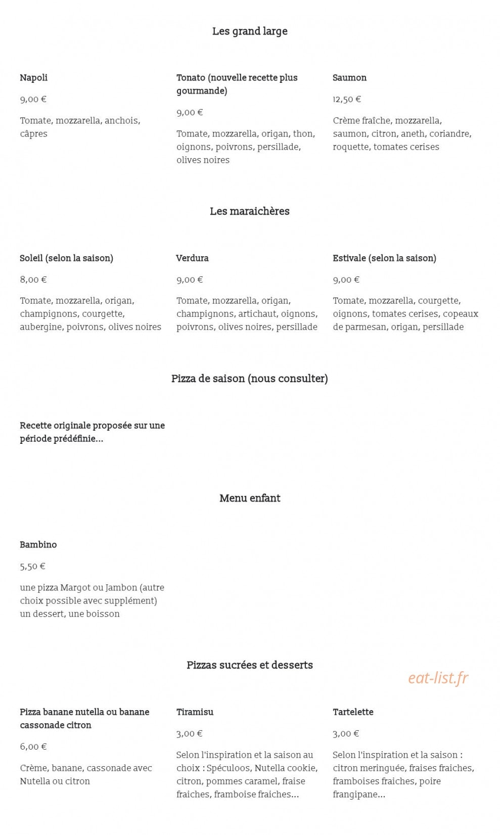 Les petits pâtons — carte page 3