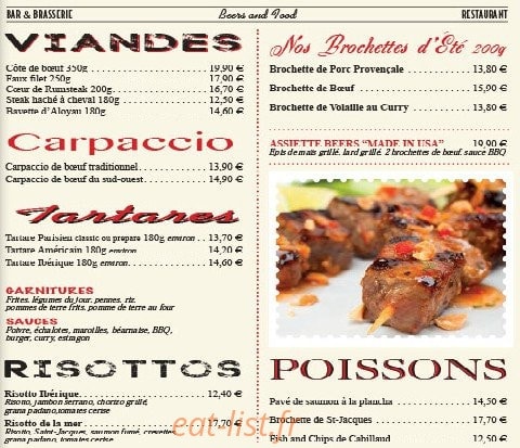 Beers and co — carte page 7