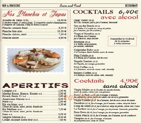 Beers and co — carte page 3
