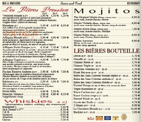 Beers and co — carte page 2