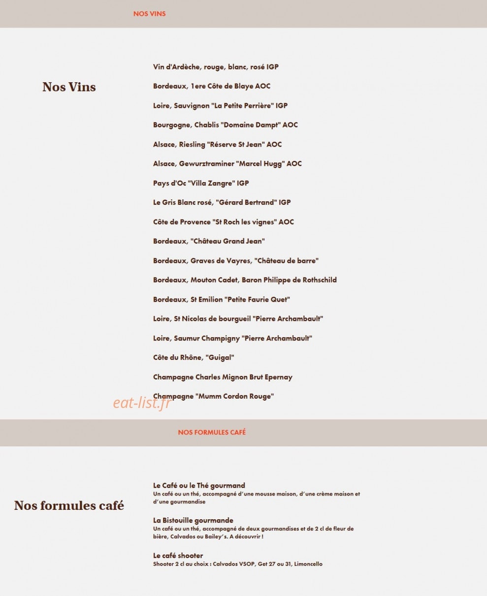 Le Comptoir du Malt — carte page 15