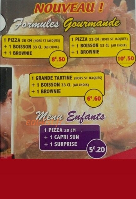 Pizza Lorenza — carte page 1