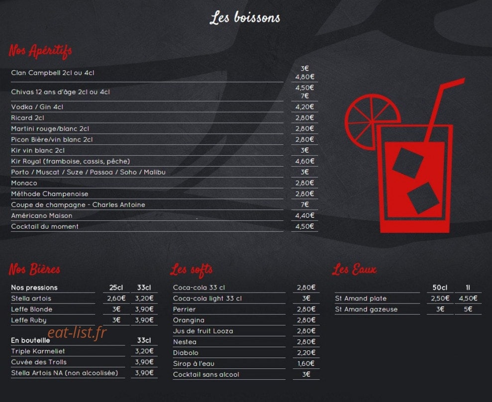 Restaurant L'Inédit — carte page 3