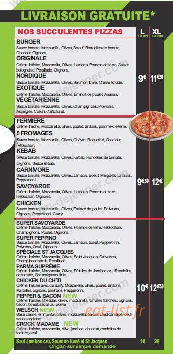 XL Pizza bruay — carte page 3