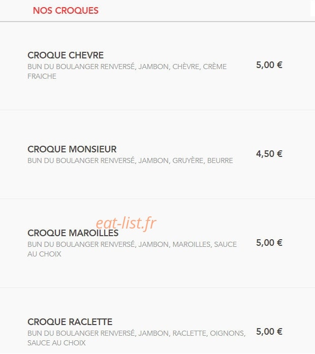 Chri's Burger — carte page 6