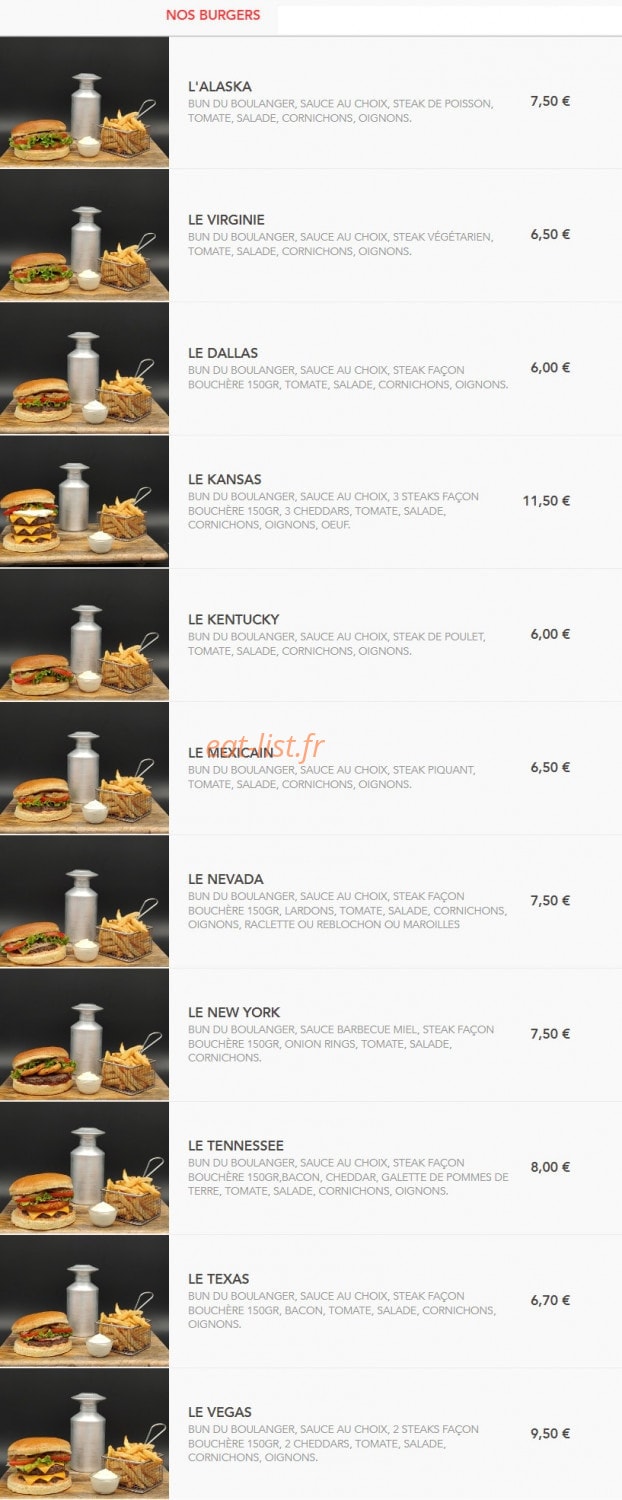 Chri's Burger — carte page 3