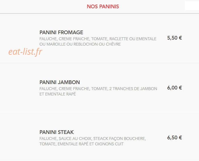 Chri's Burger — carte page 5