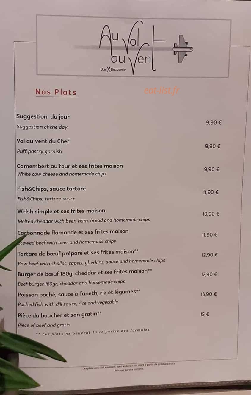 Au vol au vent — carte page 2