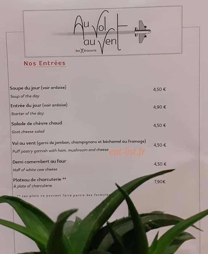 Au vol au vent — carte page 1