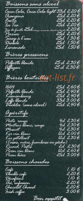 Cafe Brasserie Du Centre — carte page 3