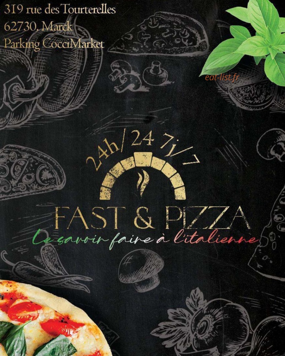 Fast And Pizza — carte page 1