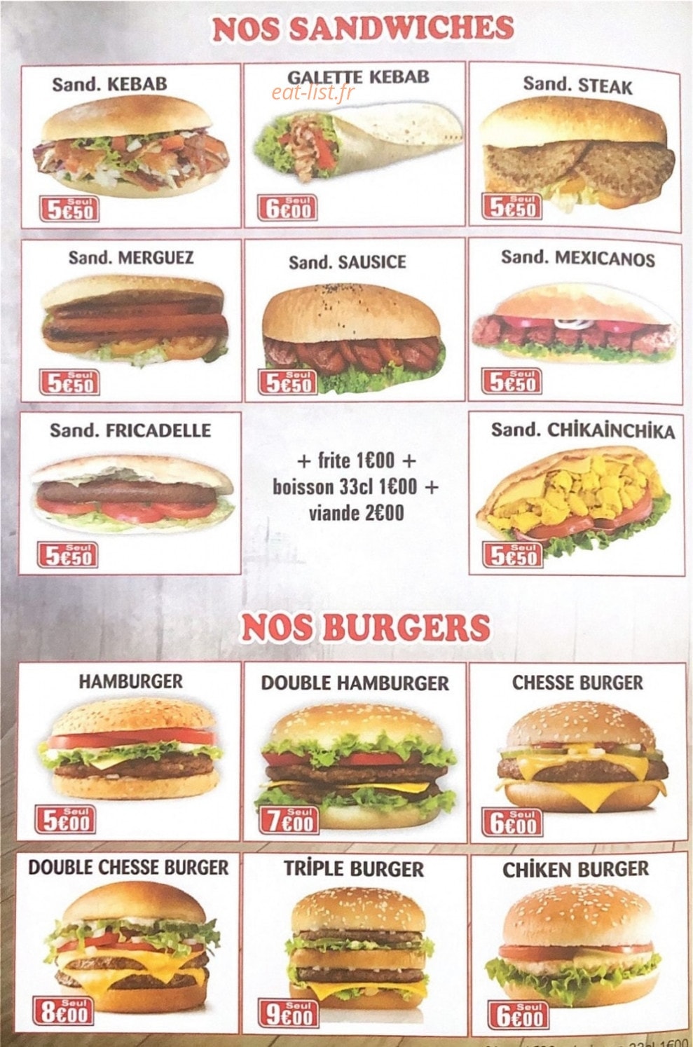 Nur Kebab — carte page 2