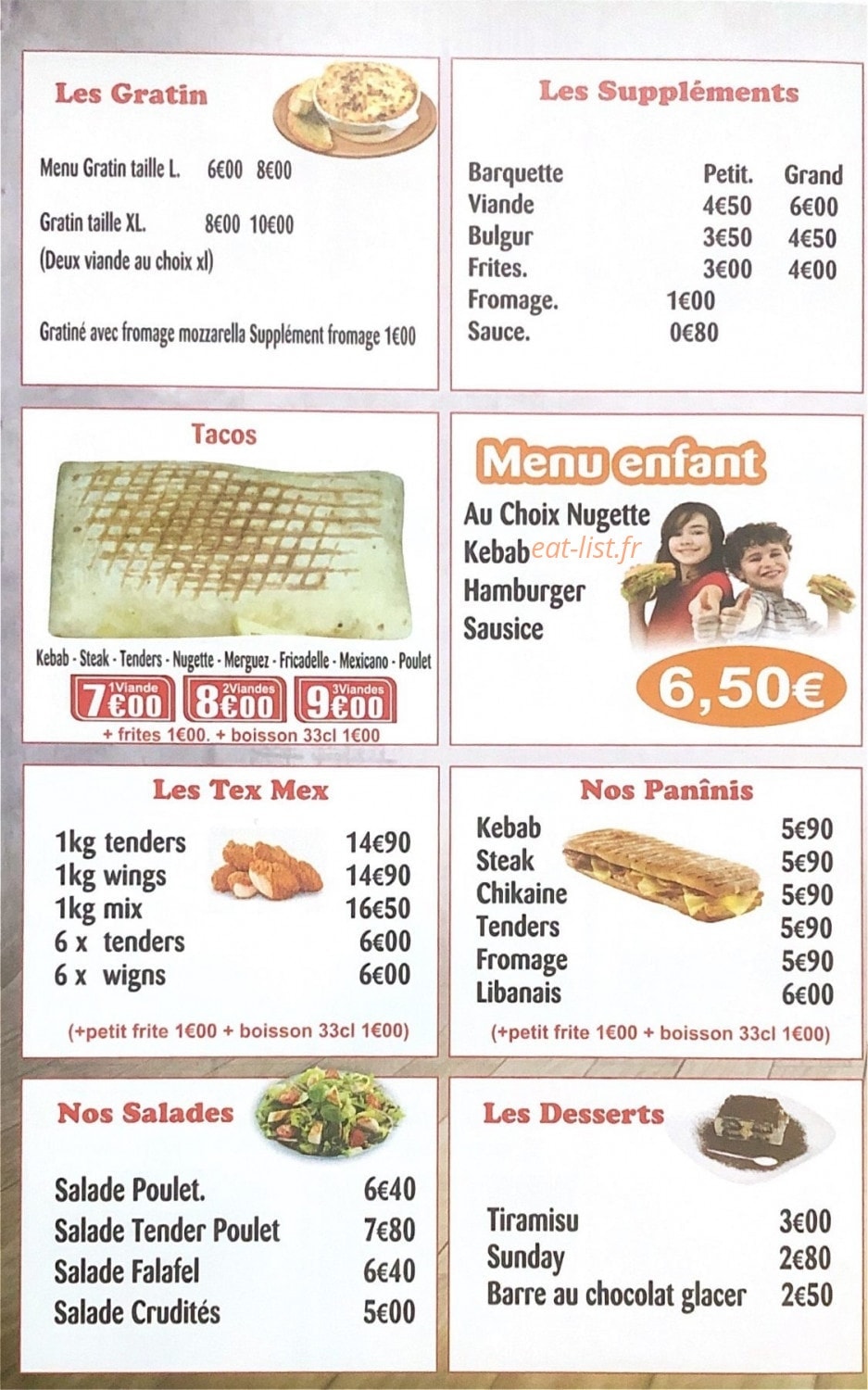 Nur Kebab — carte page 4