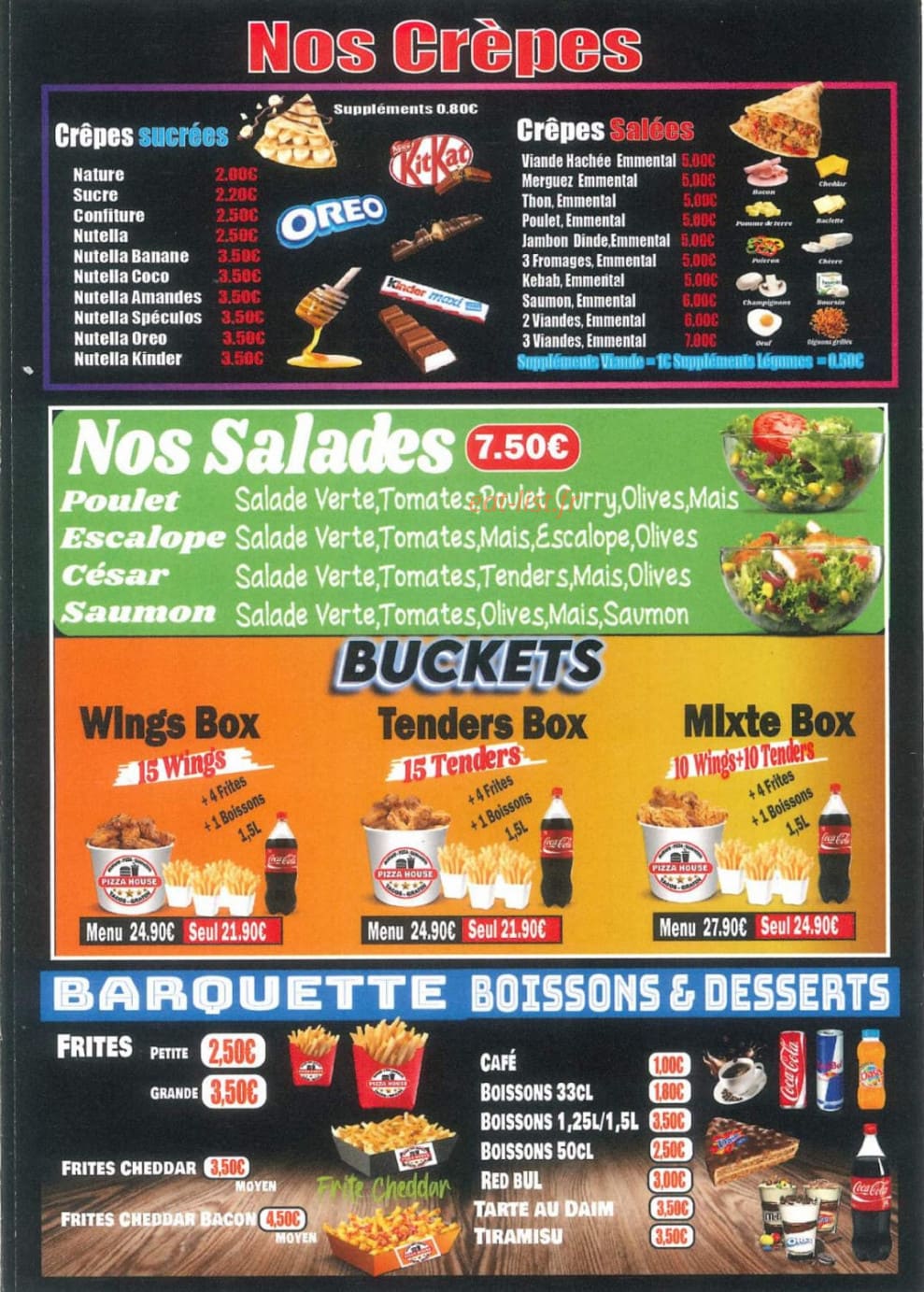Pizza House — carte page 6