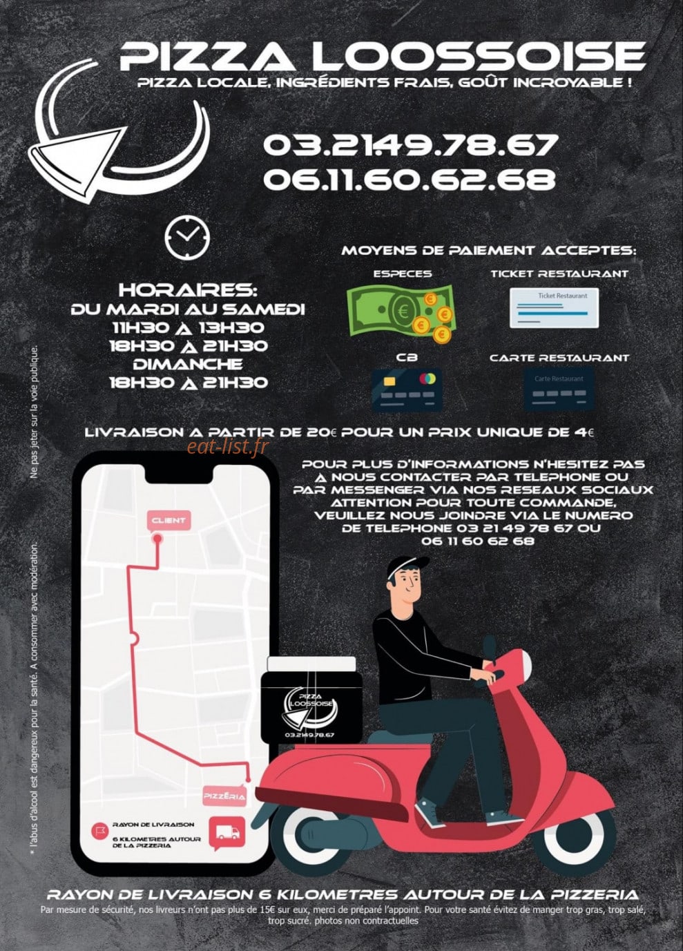 Pizza loossoise — carte page 4
