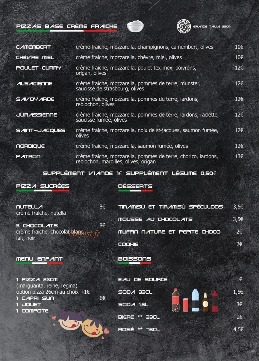 Pizza loossoise — carte page 3