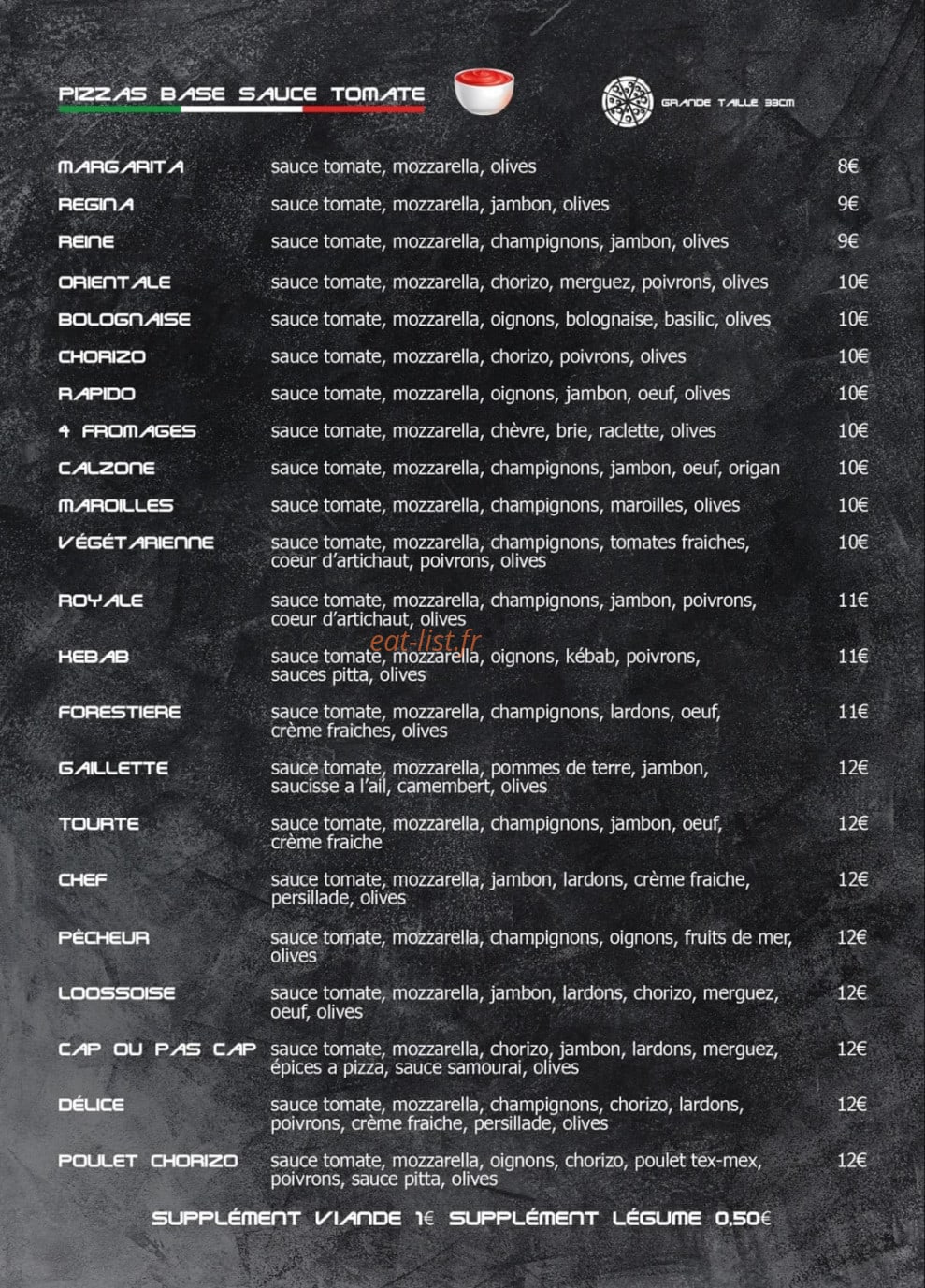 Pizza loossoise — carte page 2