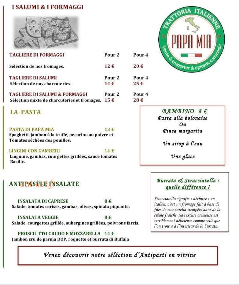 Papa Mia — carte page 1