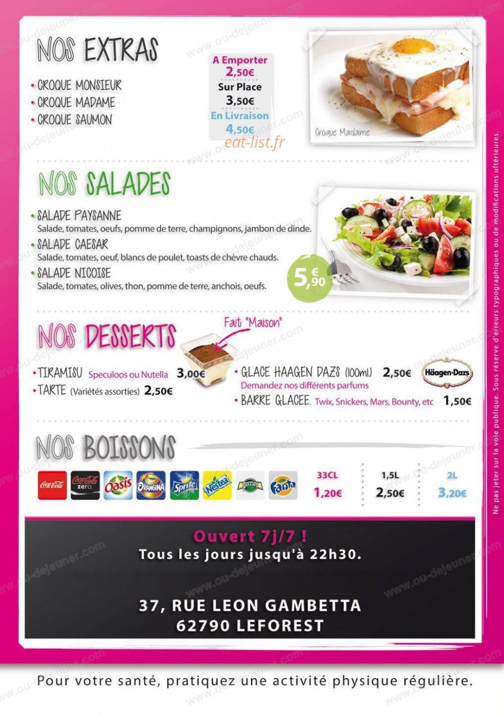 Pizzeria Della Rosa — carte page 4