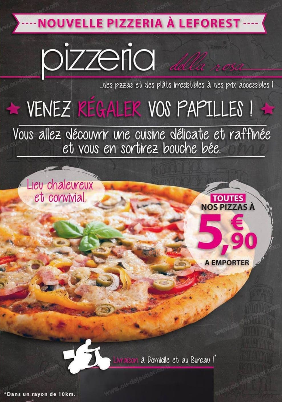 Pizzeria Della Rosa à Leforest - menu et photos