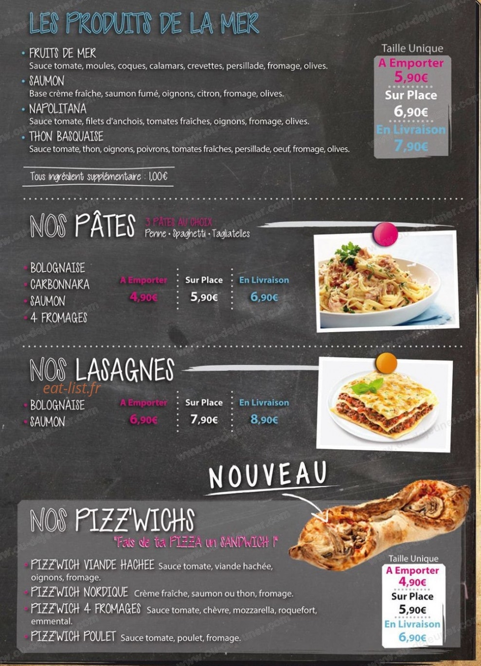Pizzeria Della Rosa — carte page 3