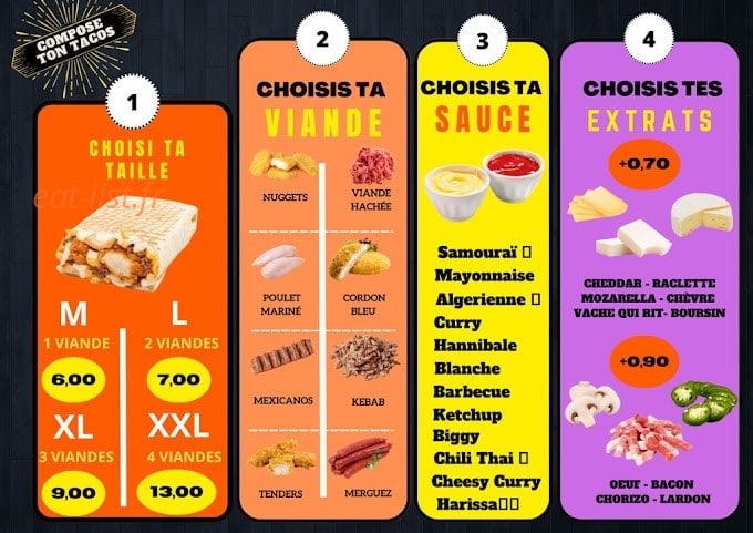 Best Tacos — carte page 2