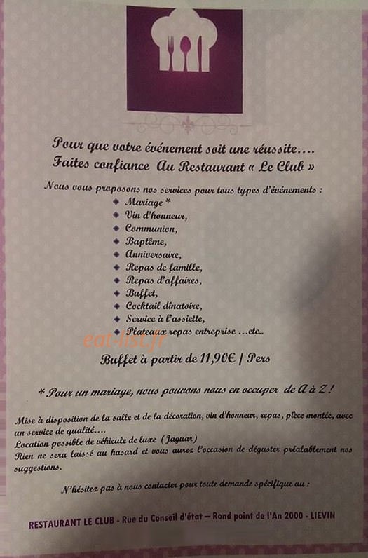 Le club — carte page 1