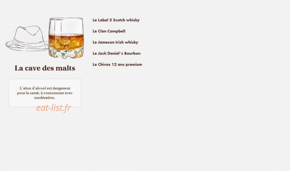 Le Comptoir du Malt — carte page 28