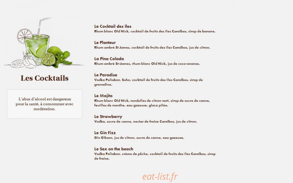 Le Comptoir du Malt — carte page 23