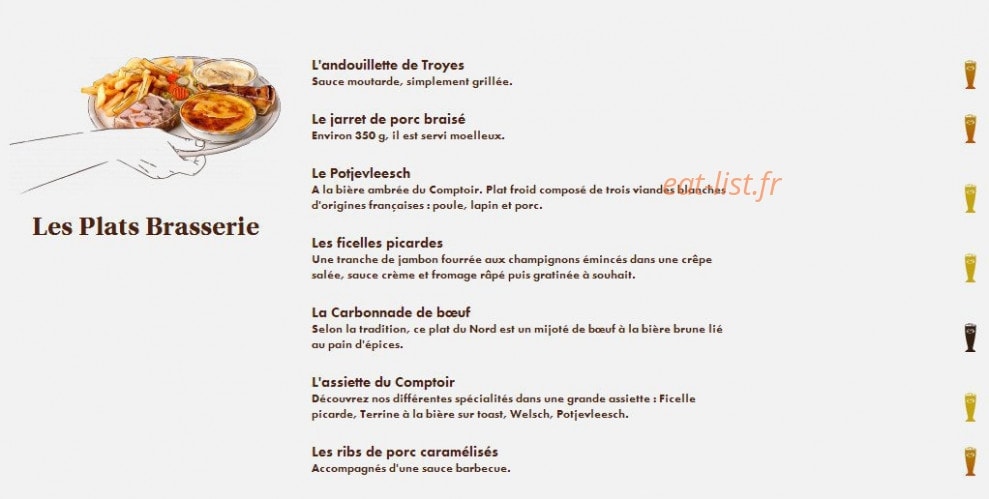 Le Comptoir du Malt — carte page 8