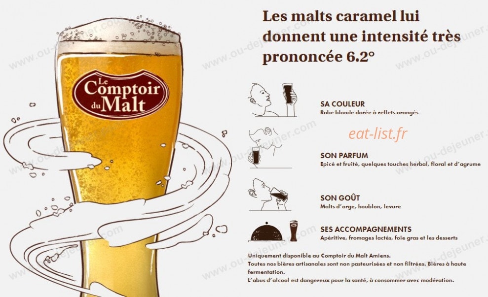 Le Comptoir du Malt — carte page 33