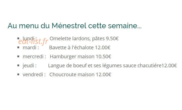 Le Ménestrel — carte page 1