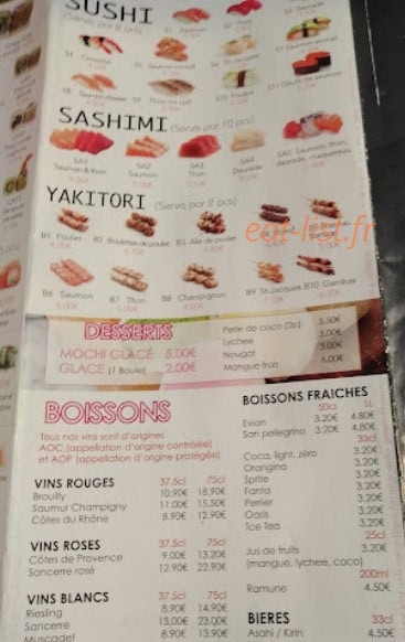 Love sushi — carte page 3