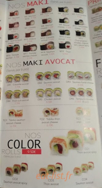 Love sushi — carte page 5