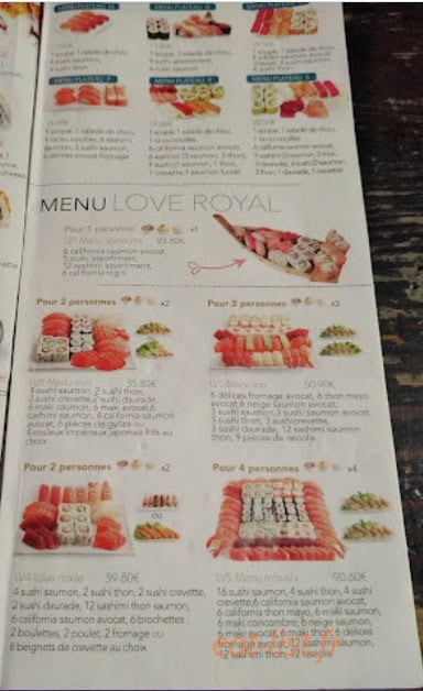 Love sushi — carte page 8