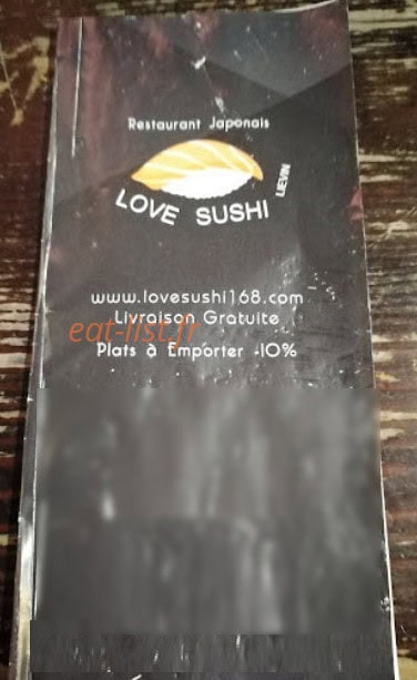 Love sushi — carte page 1