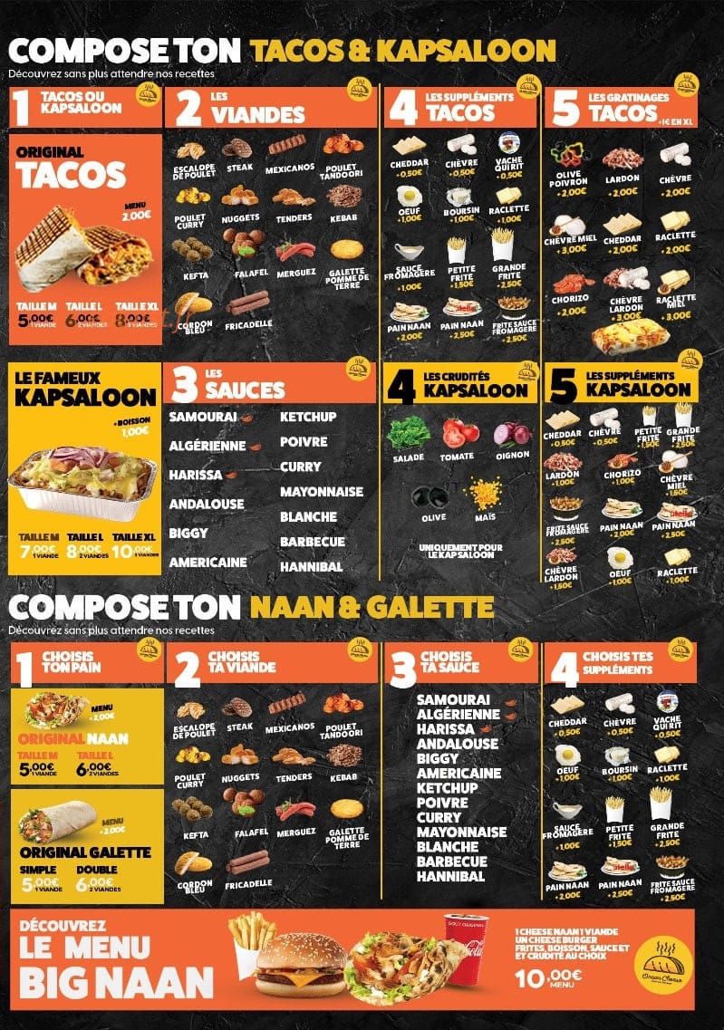 O'naan Cheese — carte page 3
