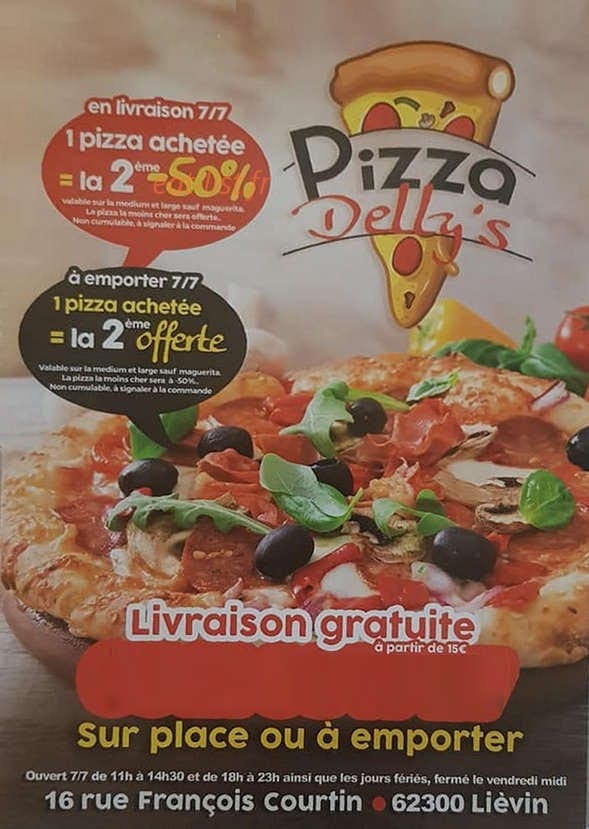 Pizza Dely's — carte page 1