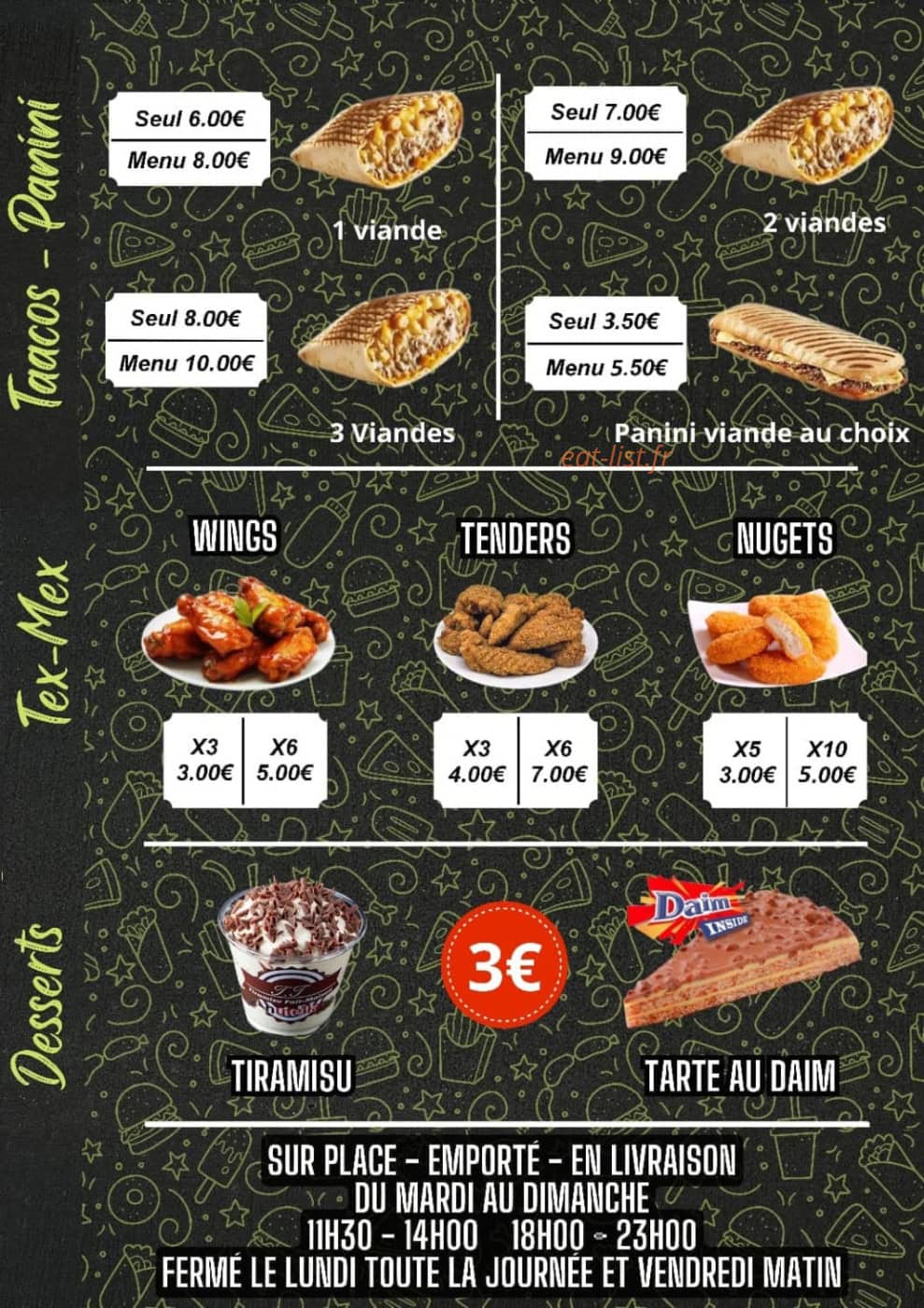 Snack discount — carte page 3