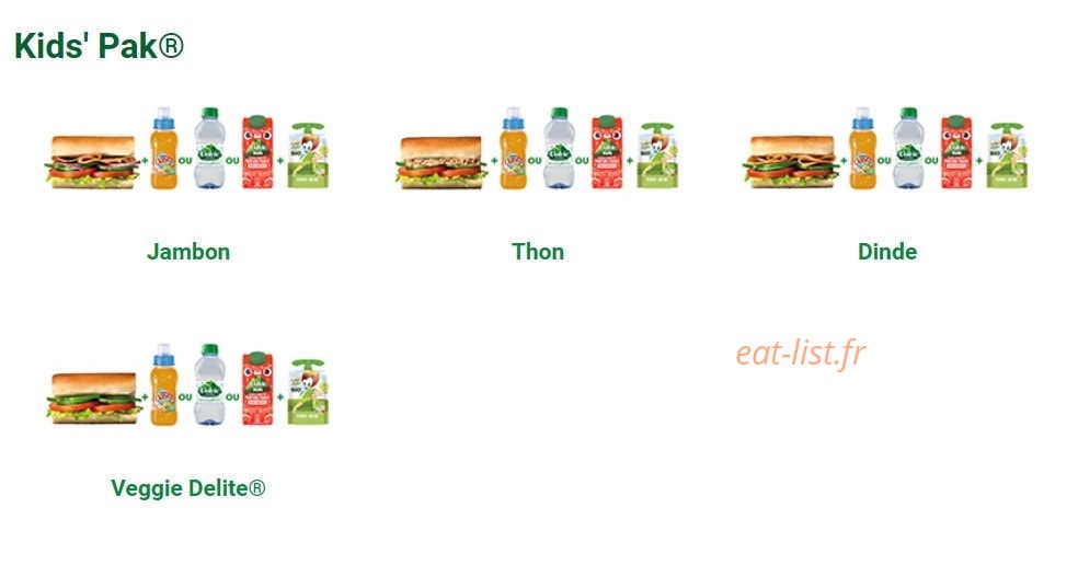 Subway — carte page 4