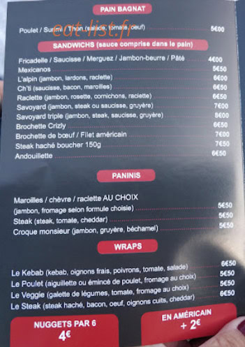 L'Addict — carte page 1