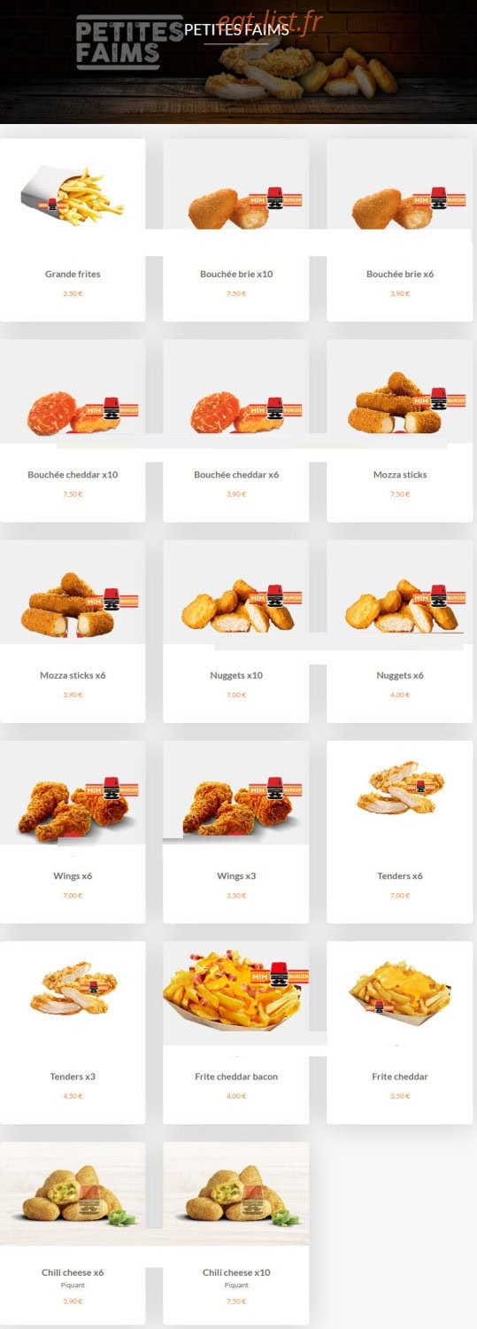 Mim burger — carte page 3
