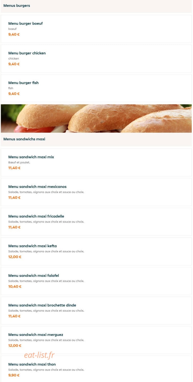 ZeeLee Kebab — carte page 3